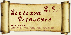 Milisava Vitošević vizit kartica